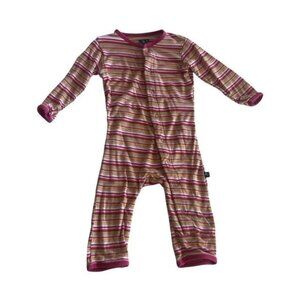 Kickee Pants Striped Footie Coverall Size 3-6 Months